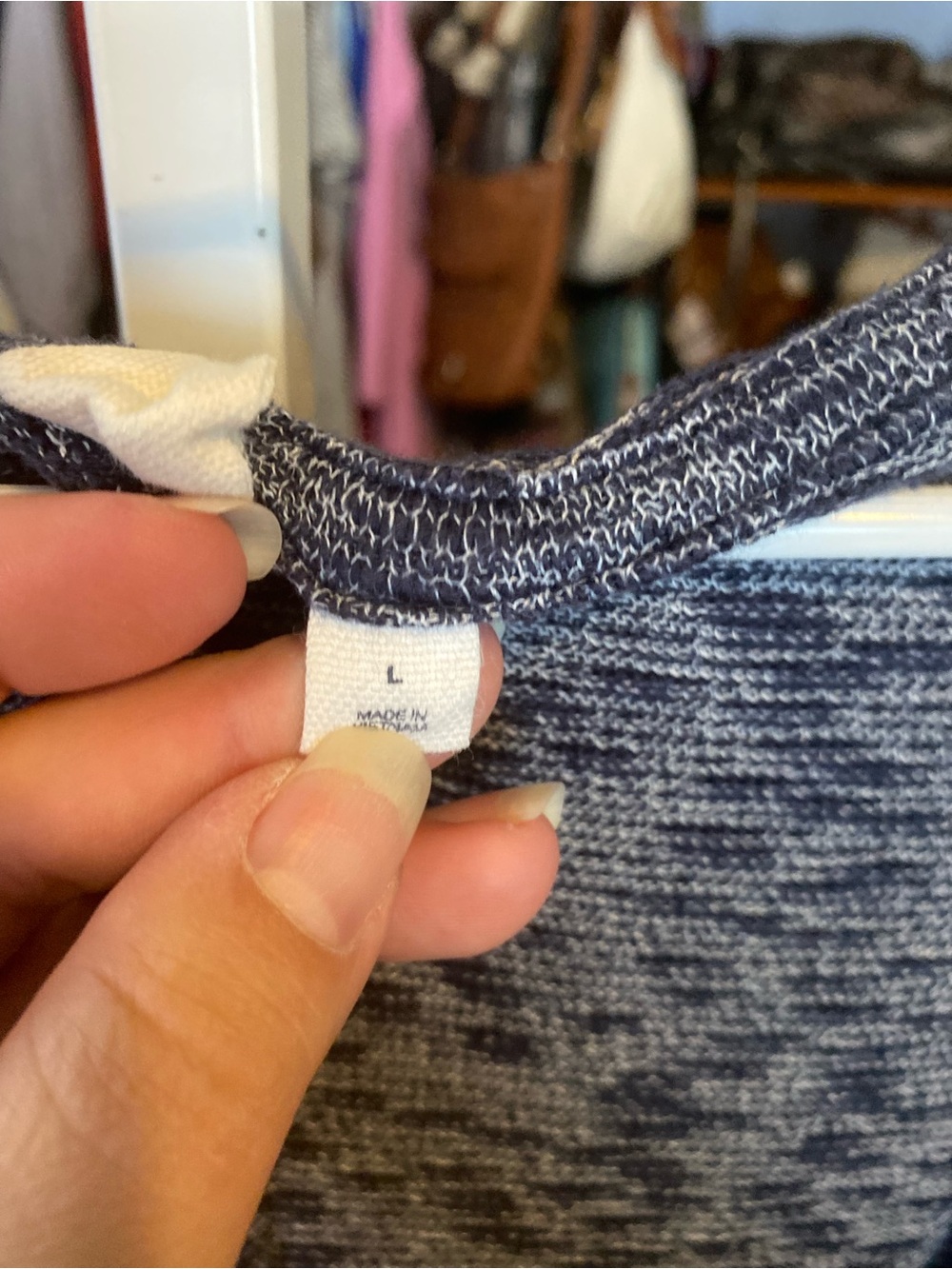 GAP Heathered Blue Open-Front Hooded Cardigan - Picture 3 of 7